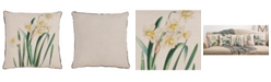 Saro Lifestyle Daffodil Printed Decorative Pillow, 18" x 18"